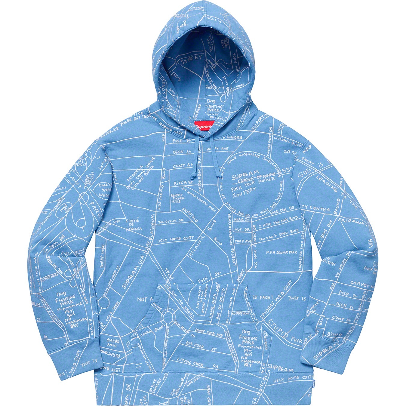 Gonz Embroidered Map Hooded Sweatshirt view 3